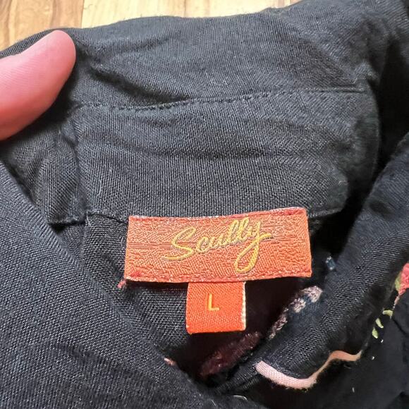 SCULLY Western Wear Longhorn Skull Button Up Size L Womens Retro Embroidered - Picture 6 of 8